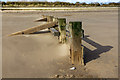 Groyne on the beach, Skegness in PE25 1BF