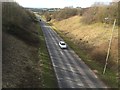 Keele bypass from Quarry Bank Road bridge in ST5 5FN