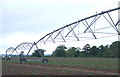 Irrigation quipment on a potato Field, Shropshire in TF11 9JQ