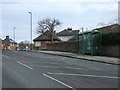 Bus stop and shelter on Whittington Hill in S41 9NP