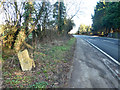 Bath Road with milestone in RG7 5RT