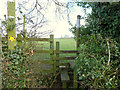 Stile at start of footpath between Barmskin Lane and Town Lane, Heskin in PR7 5PY