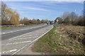 Looking north on the A33 in RG24 8RW