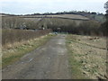 Farm track (footpath) towards Staveley Road in S44 5ED