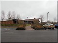 Telford Crematorium from car park in TF2 9NJ