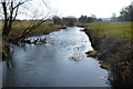 River Loddon looking south (upstream) from footbridge in RG27 0HE