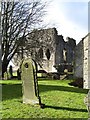 Bowes churchyard and castle in DL12 9HU