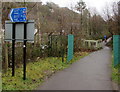 Left ahead to stay on the Taff Trail, Pontypridd in CF37 4AP
