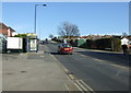 Bus stop and shelter on School Road, Wales Bar in S26 5LB