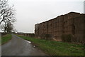 Straw stack by Clay Lane, road to Newton by Toft in Toft Newton