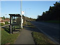 Bus stop and shelter on Gateford Road (B6041) in S81 7AL
