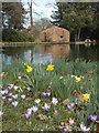Forde Abbey: the Great Pond and beech house in TA20 4LP