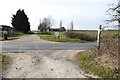 Byway reaches Ripley Lane and continues as a bridleway in KT24 6NG