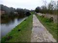 View along towpath towards Appley Lock in WN8 7RE