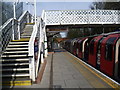 A Central line train at Epping station in CM16 7QH