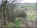 Footpath towards Besom Hill Farm in OL4 2LA