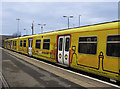 Merseyrail class 508 EMU at Birkenhead North in CH41 7AZ