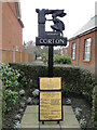 The unusual War Memorial at Corton in NR32 5HF