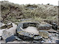 Remains of pillbox, Greenhill Rocks in NE68 7SY