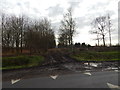 Muddy track near Panfield village entrance in CM7 5AJ