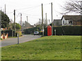 K6 telephone box beside Falkenham Road in Kirton (East Suffolk)