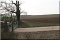 Rolling farmland by the path to Six Hills from Ragdale in LE14 3PB