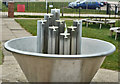 Aeroplane formation fountain, The Aviator, Sywell in NN6 0GY