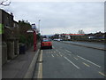 Bus stop and shelter on New Hey Road (A640) in HD3 4AW
