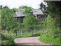 Lane and barn, Melchetcourt Farm in SO51 6FS
