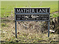 Mather Lane sign in IP20 9LW