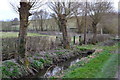 Roadside stream at Stratford Tony in SP5 4AX