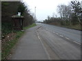 Bus stop and shelter on Ollerton Road (A6075) in NG21 9SF