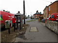 London Road Postbox & Telephone Box in IP20 9JJ