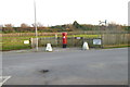Pillar box by recreation area at south end of Alleyne Way in PO22 6LS