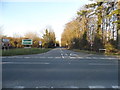 Rooksdown Lane at the junction of Kingsclere Road in RG23 8NA