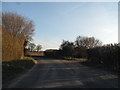 Bend on road to Wootton St Lawrence in RG23 8PB