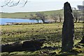 Braehead.  Standing stone in PA2 8QQ