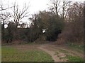Fonnereau Way leaving farmland, Ipswich Northern Fringe in IP4 3AZ