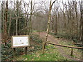 Path and Information Board in Sevenoaks Common in TN13 1QT