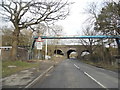 Railway bridge on Cross Lane, Salfords in RH1 5EQ