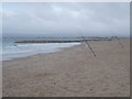 Sandbanks: fishing rods on the beach in BH13 7RA