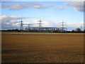 View towards Creyke Beck electricity substation in HU16 4HE