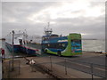Sandbanks: the bus boards the ferry in BH13 7RG