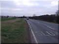 Approaching a bend on Manby Road (B1200) in Stewton