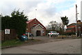 South Kelsey: village Hall and anti-wind turbine sign in LN7 6RH