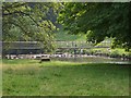 Suspension bridge and Stepping Stones over the River Wharfe in BD23 5DY