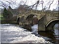 Ilkley Bridge from the north bank of the River Wharfe in LS29 0EY