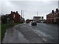 Bus stop and shelter on Manchester Road (A6) in BL5 3ZL