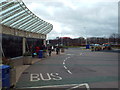 Bus stop at Gyle Centre, near Edinburgh in EH12 9JD