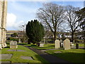 Cartmel Priory: graveyard (f) in LA11 6QD